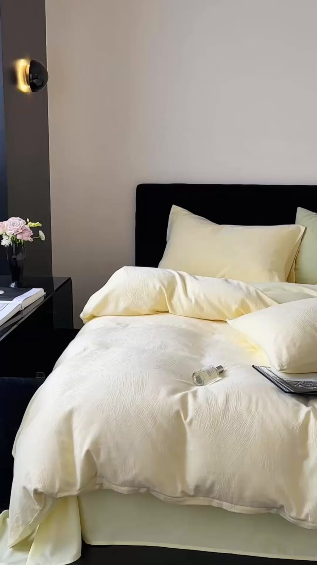 91家纺网 家纺一手货源 找家纺 梦享生活家居 2025新款全棉纯棉三层肌理提花四件套-素写系列（会员减10） 素写-浅黄