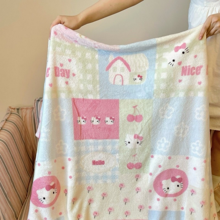 91家纺网 家纺一手货源 找家纺 顾里家纺 2025新款ins少女奶油治愈双面牛奶绒毯 猫咪时光毯