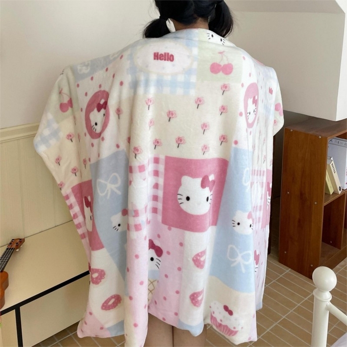 91家纺网 家纺一手货源 找家纺 顾里家纺 2025新款ins少女奶油治愈双面牛奶绒毯 猫咪时光毯