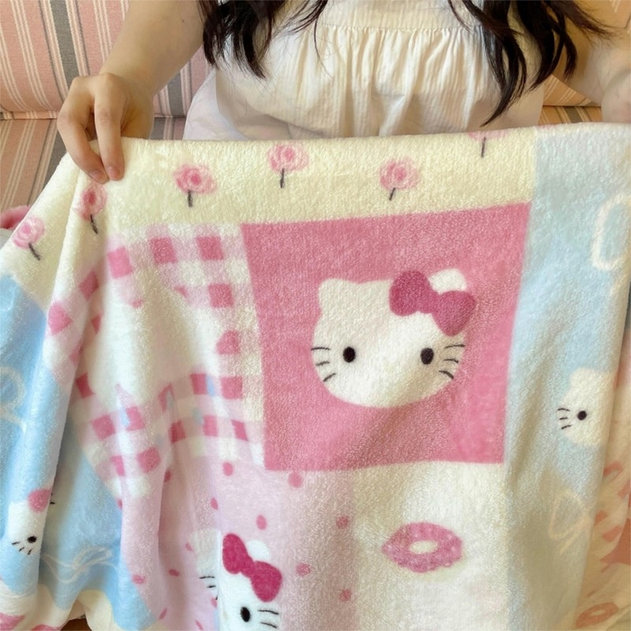 91家纺网 家纺一手货源 找家纺 顾里家纺 2025新款ins少女奶油治愈双面牛奶绒毯 猫咪时光毯