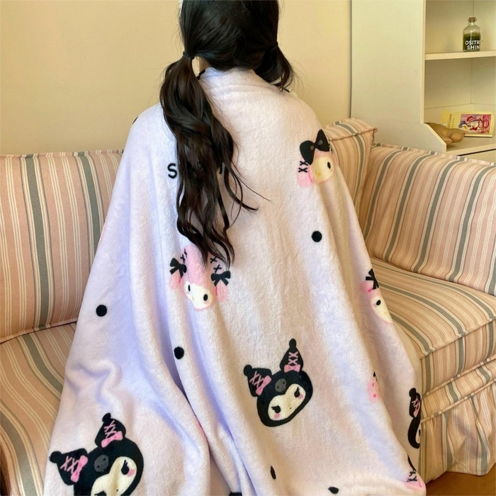 91家纺网 家纺一手货源 找家纺 顾里家纺 2025新款ins少女奶油治愈双面牛奶绒毯 甜酷仔