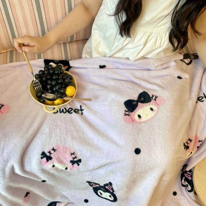 91家纺网 家纺一手货源 找家纺 顾里家纺 2025新款ins少女奶油治愈双面牛奶绒毯 甜酷仔