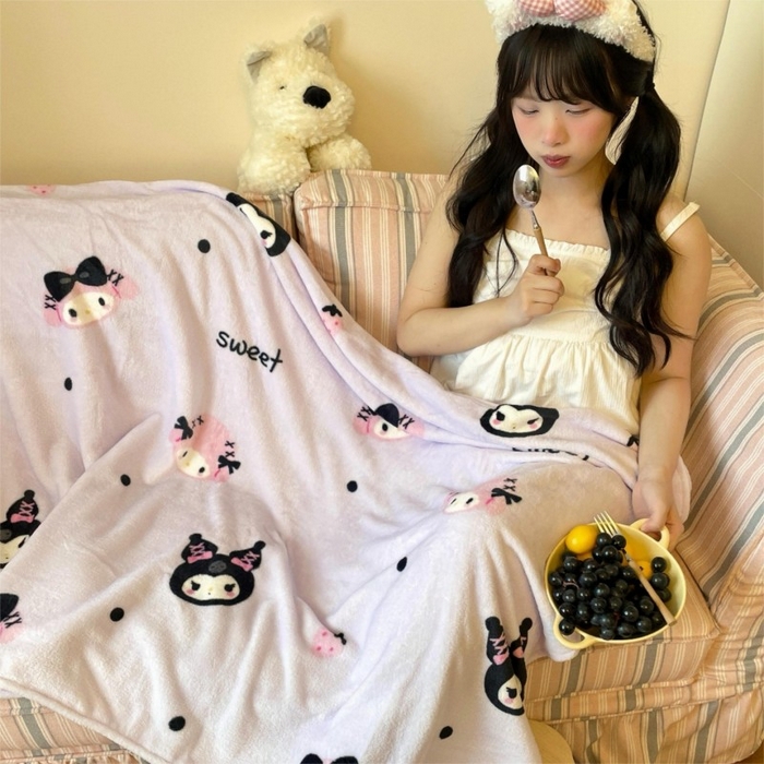 顾里家纺 2025新款ins少女奶油治愈双面牛奶绒毯 甜酷仔