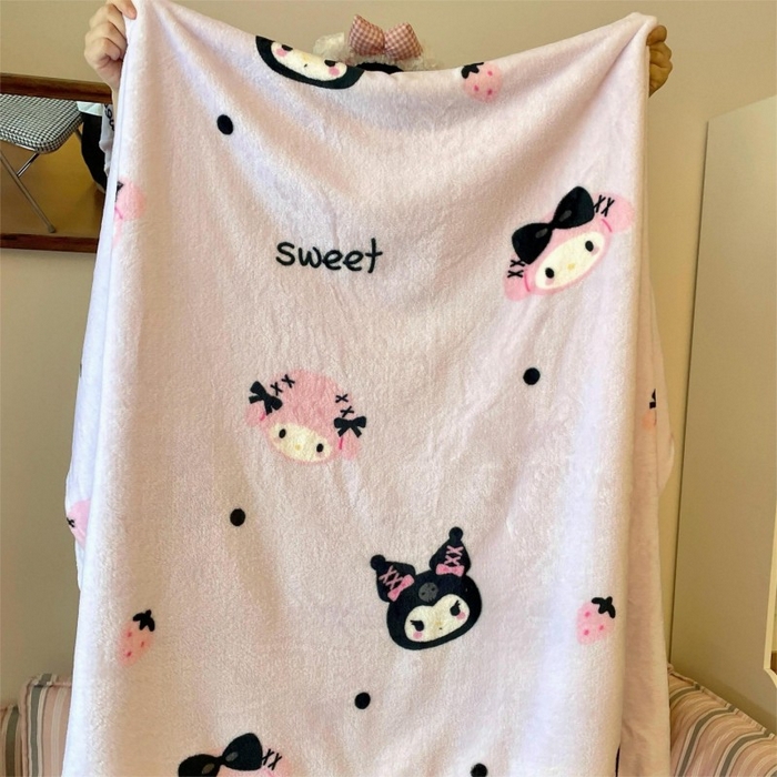 91家纺网 家纺一手货源 找家纺 顾里家纺 2025新款ins少女奶油治愈双面牛奶绒毯 甜酷仔