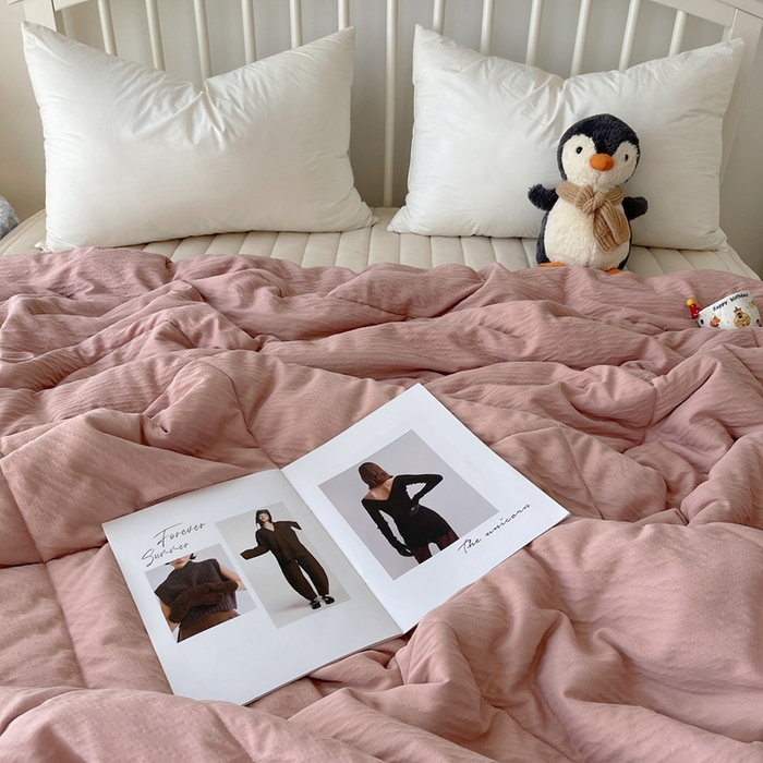 91家纺网 家纺一手货源 找家纺 （总）顾里家纺 2025春夏新款韩系花边皱皱纱夏被夏凉被空调被