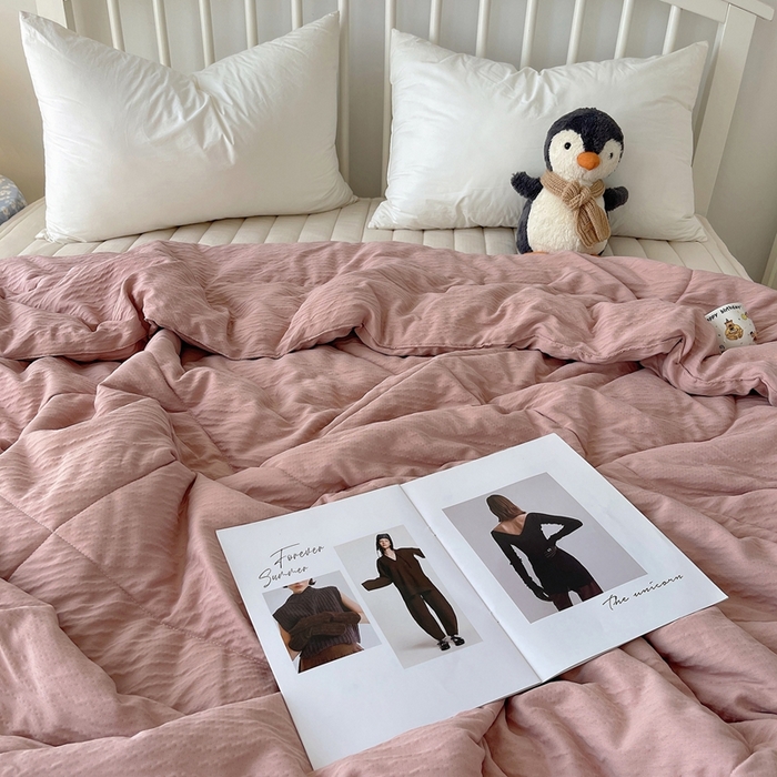 91家纺网 家纺一手货源 找家纺 （总）顾里家纺 2025春夏新款韩系花边皱皱纱夏被夏凉被空调被