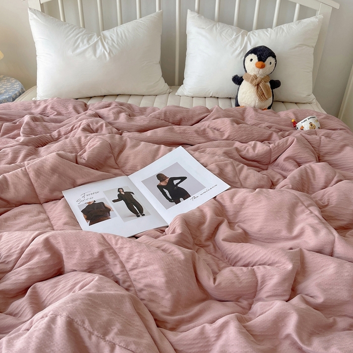 91家纺网 家纺一手货源 找家纺 （总）顾里家纺 2025春夏新款韩系花边皱皱纱夏被夏凉被空调被