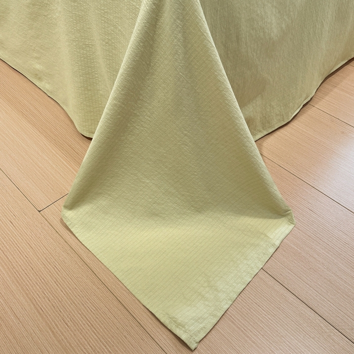 91家纺网 家纺一手货源 找家纺 王朝国际 2026爆款皱皱双层纱四件套白月光