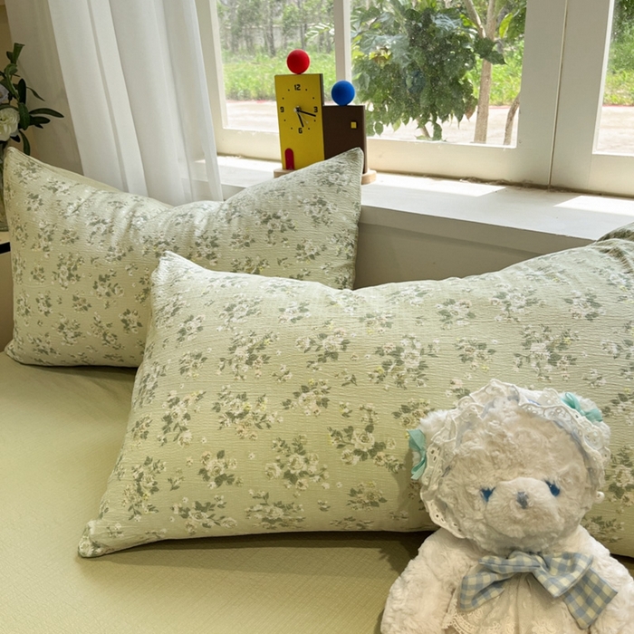 91家纺网 家纺一手货源 找家纺 王朝国际 2026爆款皱皱双层纱四件套白月光