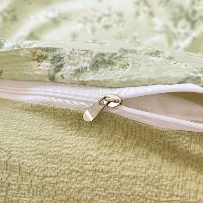 91家纺网 家纺一手货源 找家纺 王朝国际 2026爆款皱皱双层纱四件套白月光