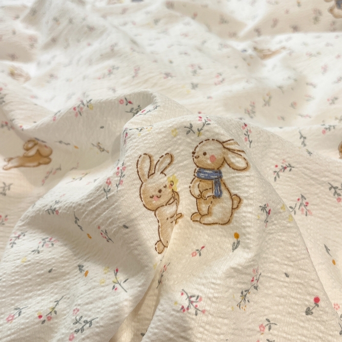 91家纺网 家纺一手货源 找家纺 王朝国际 2026爆款皱皱双层纱四件套花园派对