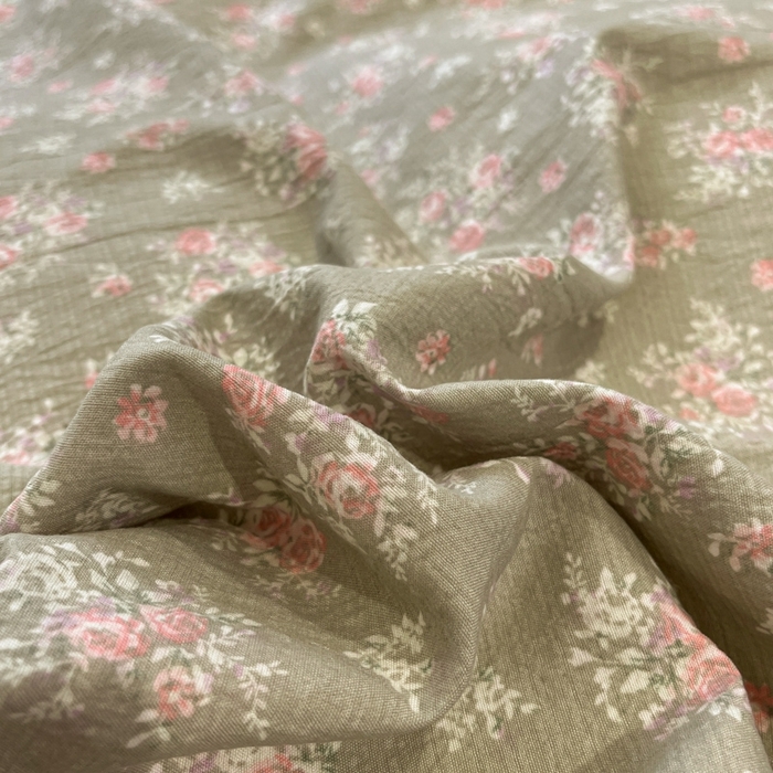 91家纺网 家纺一手货源 找家纺 王朝国际 2026爆款皱皱双层纱四件套盛夏玫瑰