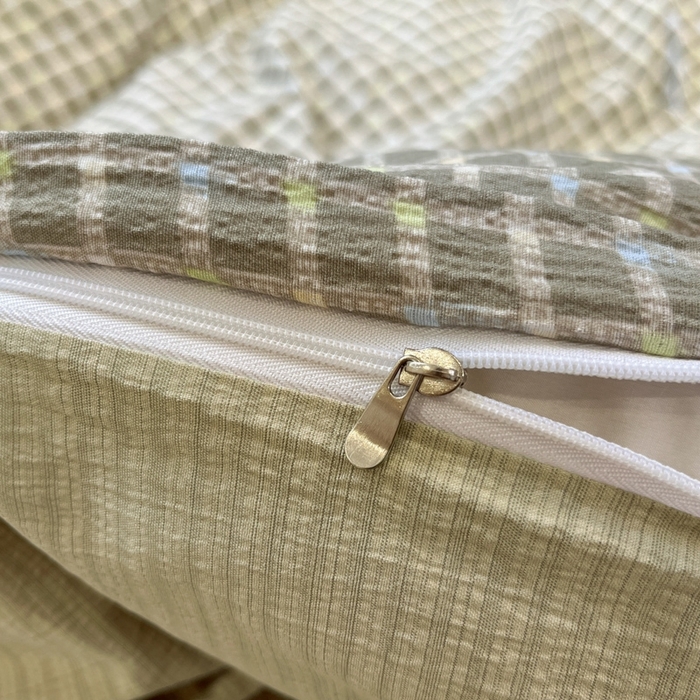 91家纺网 家纺一手货源 找家纺 王朝国际 2026爆款皱皱双层纱四件套素雅格