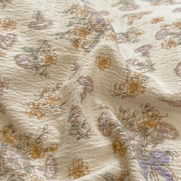 91家纺网 家纺一手货源 找家纺 王朝国际 2026爆款皱皱双层纱四件套夕颜