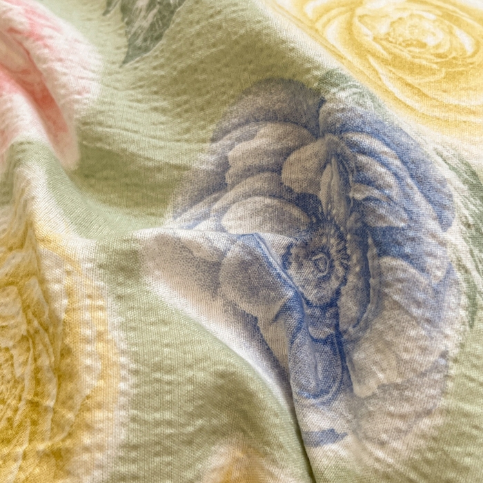 91家纺网 家纺一手货源 找家纺 王朝国际 2026爆款皱皱双层纱四件套小乔玫瑰