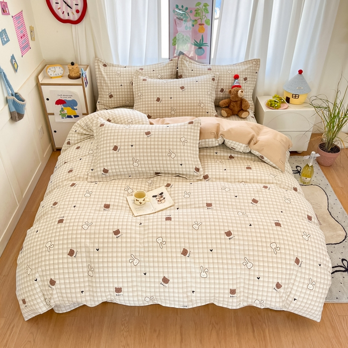 91家纺网 家纺一手货源 找家纺 （总）2025新款全棉印花小清新单品系列-四件套（提供买家秀）