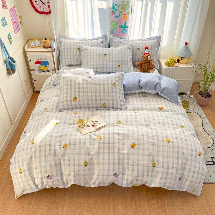 91家纺网 家纺一手货源 找家纺 （总）2025新款全棉印花小清新单品系列-四件套（提供买家秀）