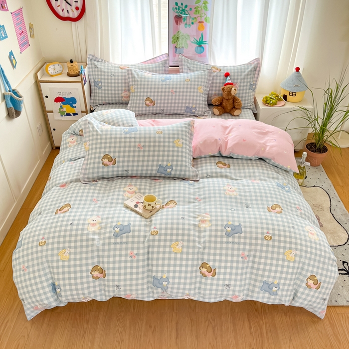 91家纺网 家纺一手货源 找家纺 （总）2025新款全棉印花小清新单品系列-四件套（提供买家秀）