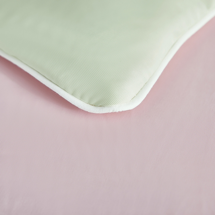 91家纺网 家纺一手货源 找家纺 中国龙家纺 2025新款凉感丝夏凉被 浅粉嫩绿