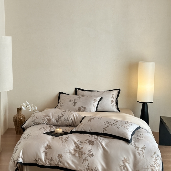 91家纺网 家纺一手货源 找家纺 （总）佳汐蓝家纺 2025 春夏新品60支兰精天丝数码印花四件套-浮生