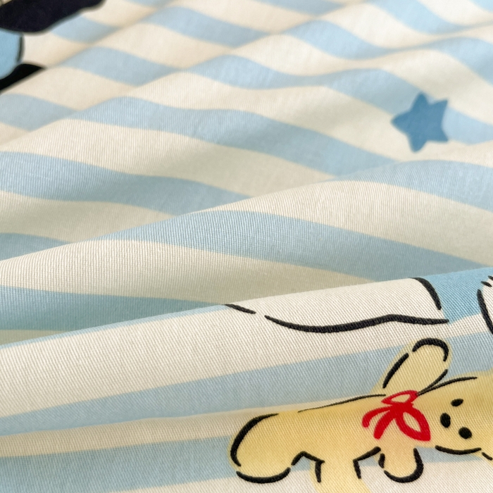 91家纺网 家纺一手货源 找家纺 2025新款全棉印花小清新单品系列-四件套（提供买家秀）酣睡狗