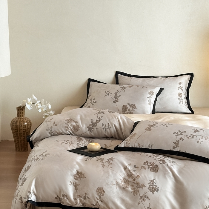 91家纺网 家纺一手货源 找家纺 （总）佳汐蓝家纺 2025 春夏新品60支兰精天丝数码印花四件套-浮生