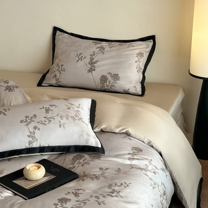 91家纺网 家纺一手货源 找家纺 （总）佳汐蓝家纺 2025 春夏新品60支兰精天丝数码印花四件套-浮生