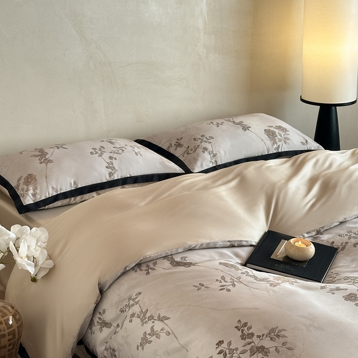 91家纺网 家纺一手货源 找家纺 （总）佳汐蓝家纺 2025 春夏新品60支兰精天丝数码印花四件套-浮生