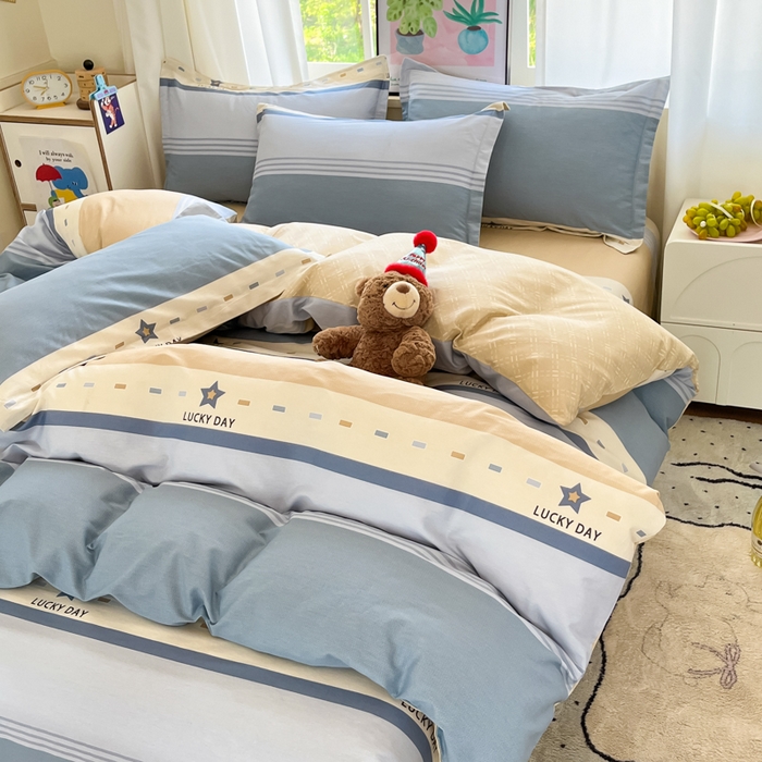 91家纺网 家纺一手货源 找家纺 2025新款全棉印花小清新单品系列-四件套（提供买家秀）华歌尔