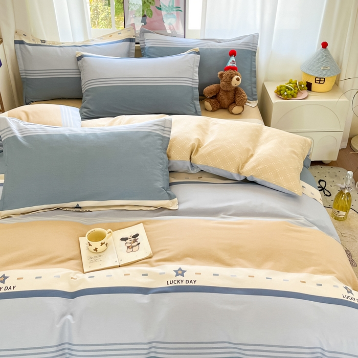 91家纺网 家纺一手货源 找家纺 2025新款全棉印花小清新单品系列-四件套（提供买家秀）华歌尔