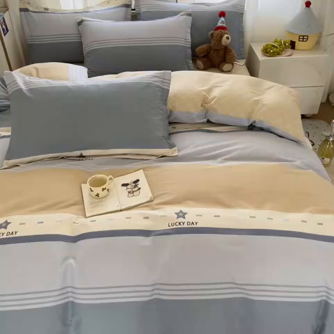 91家纺网 家纺一手货源 找家纺 2025新款全棉印花小清新单品系列-四件套（提供买家秀）华歌尔