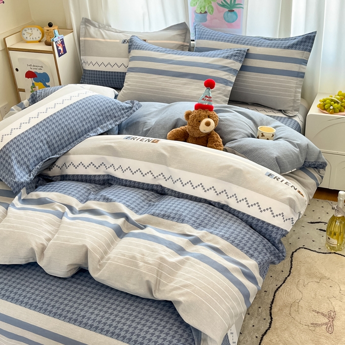 91家纺网 家纺一手货源 找家纺 2025新款全棉印花小清新单品系列-四件套（提供买家秀）帕洛迪