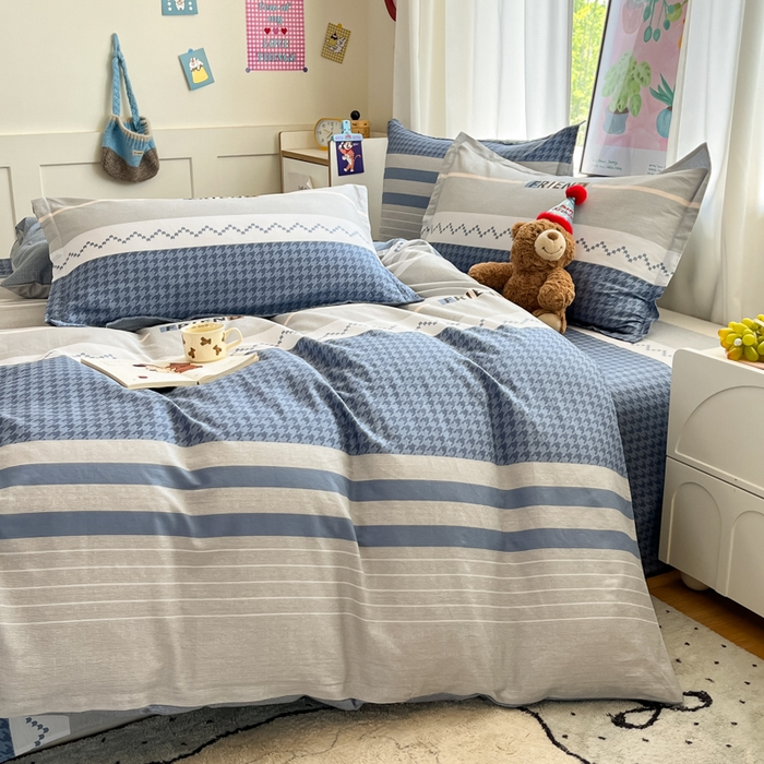 91家纺网 家纺一手货源 找家纺 2025新款全棉印花小清新单品系列-四件套（提供买家秀）帕洛迪