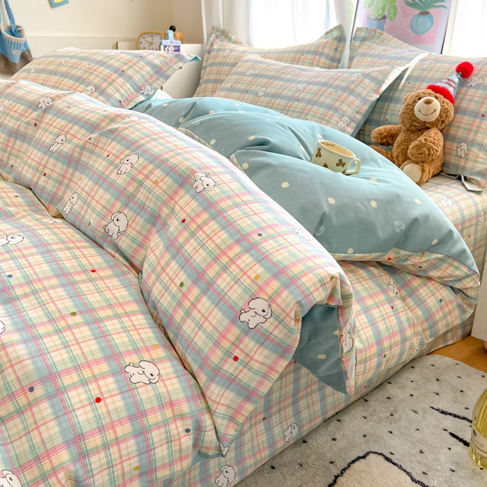 91家纺网 家纺一手货源 找家纺 （总）2025新款全棉印花小清新单品系列-单被套(提供买家秀）