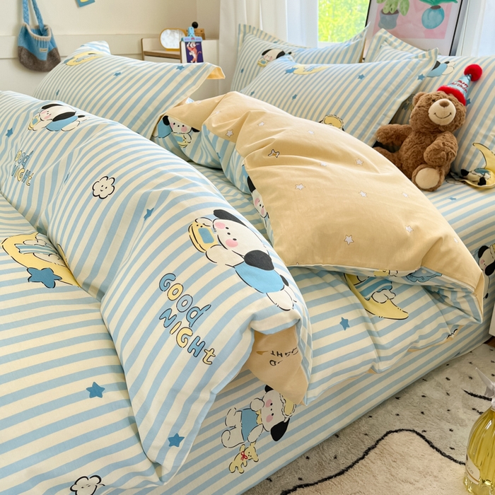 91家纺网 家纺一手货源 找家纺 （总）2025新款全棉印花小清新单品系列-单被套(提供买家秀）