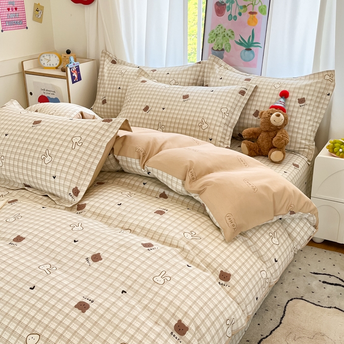 91家纺网 家纺一手货源 找家纺 2025新款全棉印花小清新单品系列-单被套(提供买家秀）安睡宝