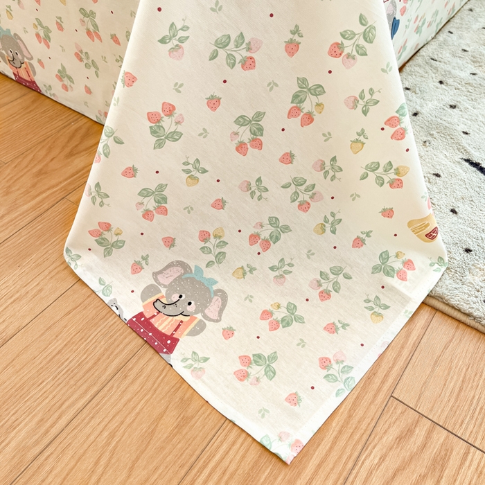 91家纺网 家纺一手货源 找家纺 2025新款全棉印花小清新单品系列-单被套(提供买家秀）弹唱小象