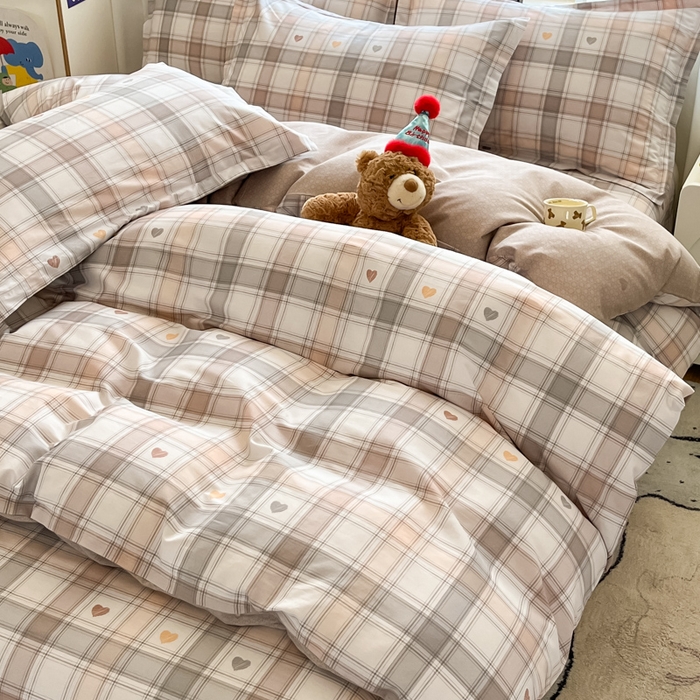 91家纺网 家纺一手货源 找家纺 2025新款全棉印花小清新单品系列-单被套(提供买家秀）拿铁米