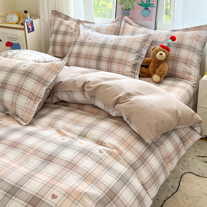 91家纺网 家纺一手货源 找家纺 2025新款全棉印花小清新单品系列-单被套(提供买家秀）拿铁米