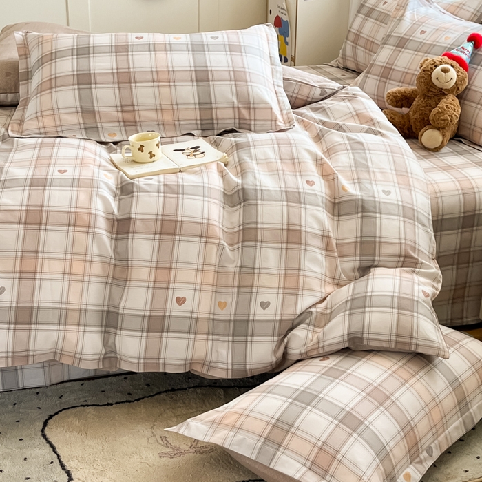 91家纺网 家纺一手货源 找家纺 2025新款全棉印花小清新单品系列-单被套(提供买家秀）拿铁米