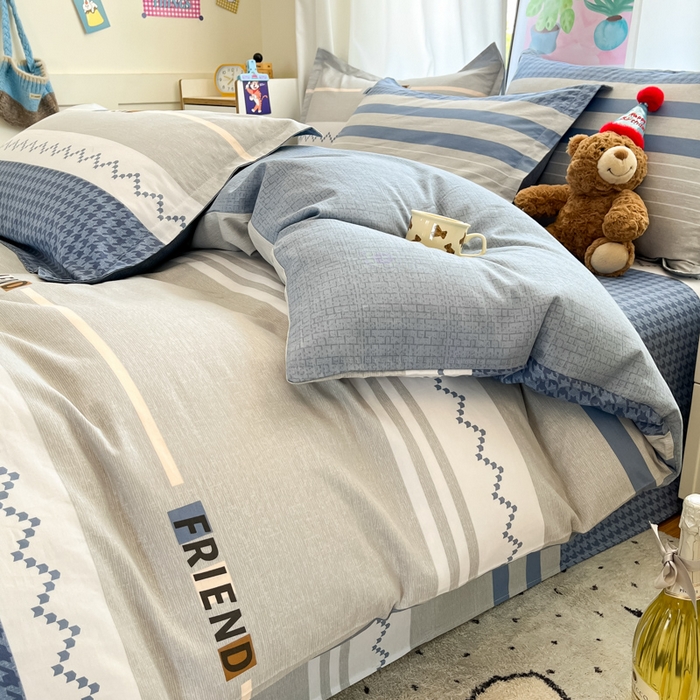 91家纺网 家纺一手货源 找家纺 2025新款全棉印花小清新单品系列-单被套(提供买家秀）帕洛迪