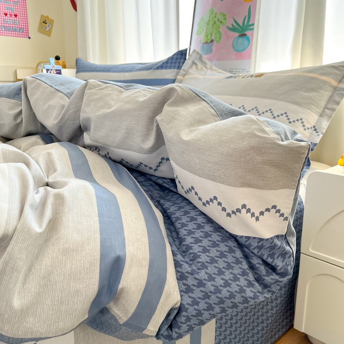 91家纺网 家纺一手货源 找家纺 2025新款全棉印花小清新单品系列-单被套(提供买家秀）帕洛迪