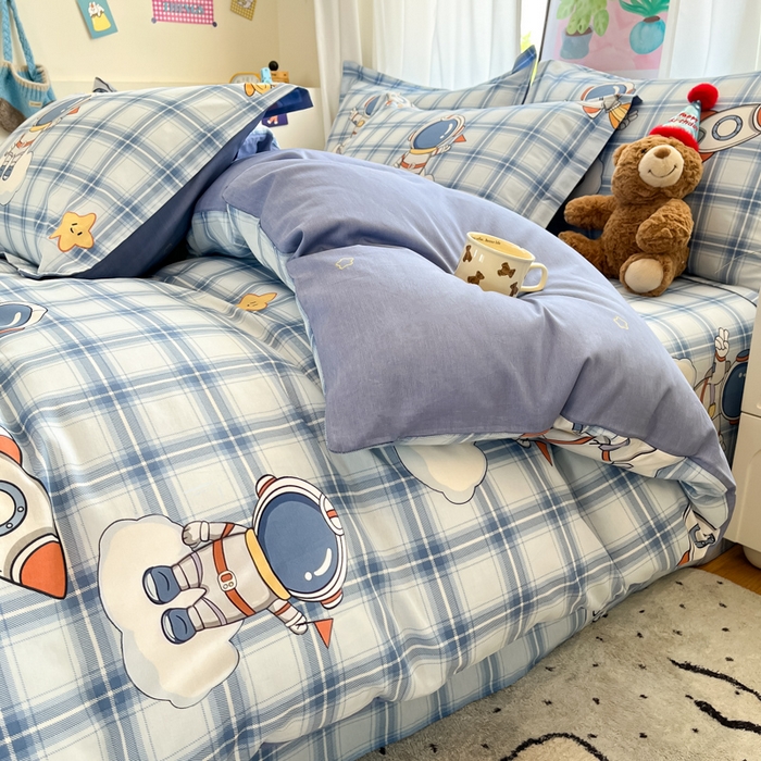 91家纺网 家纺一手货源 找家纺 2025新款全棉印花小清新单品系列-单被套(提供买家秀）奇幻宇宙