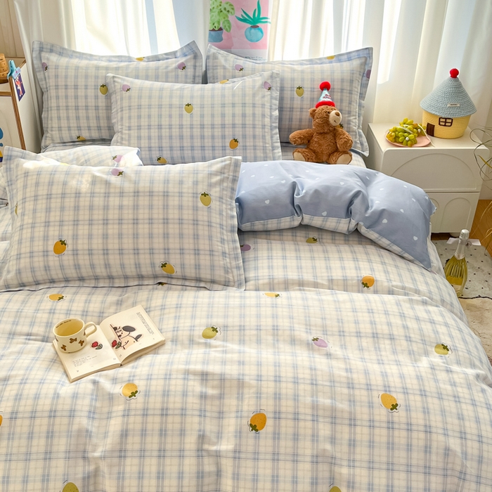 91家纺网 家纺一手货源 找家纺 2025新款全棉印花小清新单品系列-单被套(提供买家秀）甜酷莓莓