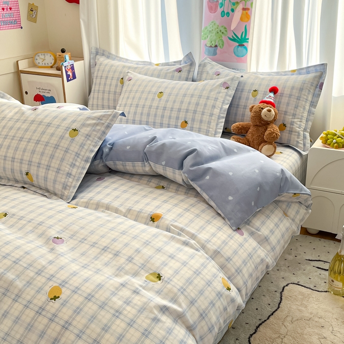 91家纺网 家纺一手货源 找家纺 2025新款全棉印花小清新单品系列-单被套(提供买家秀）甜酷莓莓