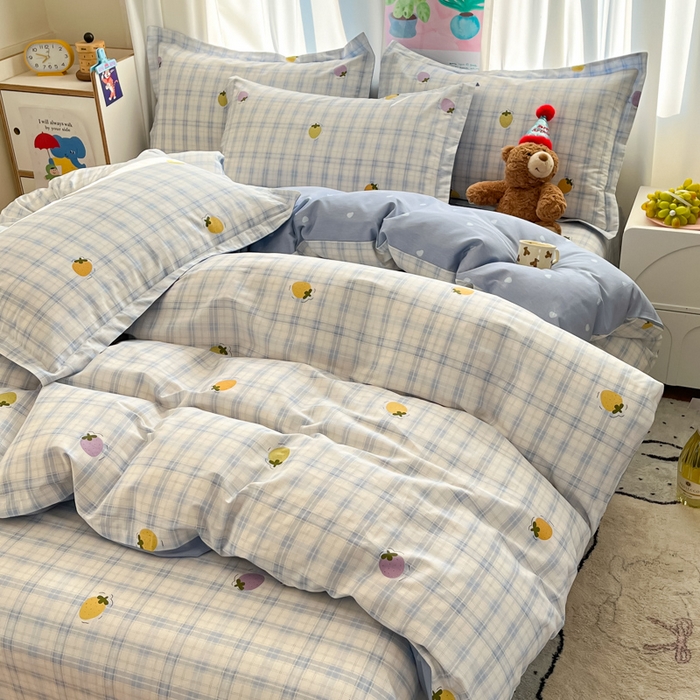 91家纺网 家纺一手货源 找家纺 2025新款全棉印花小清新单品系列-单被套(提供买家秀）甜酷莓莓