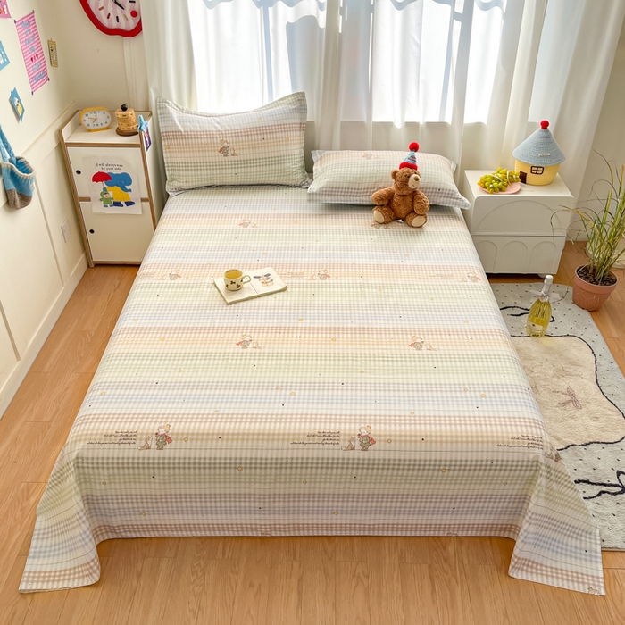 91家纺网 家纺一手货源 找家纺 （总）2025新款全棉印花小清新单品系列-单床单