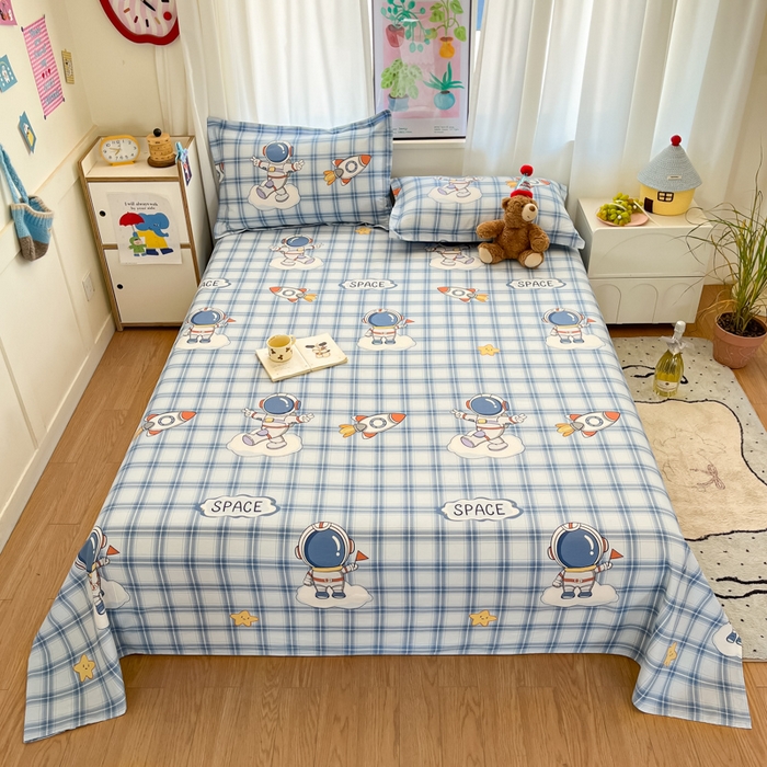 91家纺网 家纺一手货源 找家纺 （总）2025新款全棉印花小清新单品系列-单床单