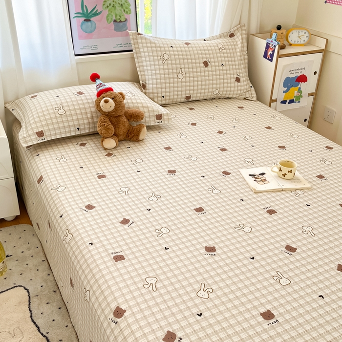 91家纺网 家纺一手货源 找家纺 2025新款全棉印花小清新单品系列-单床单安睡宝