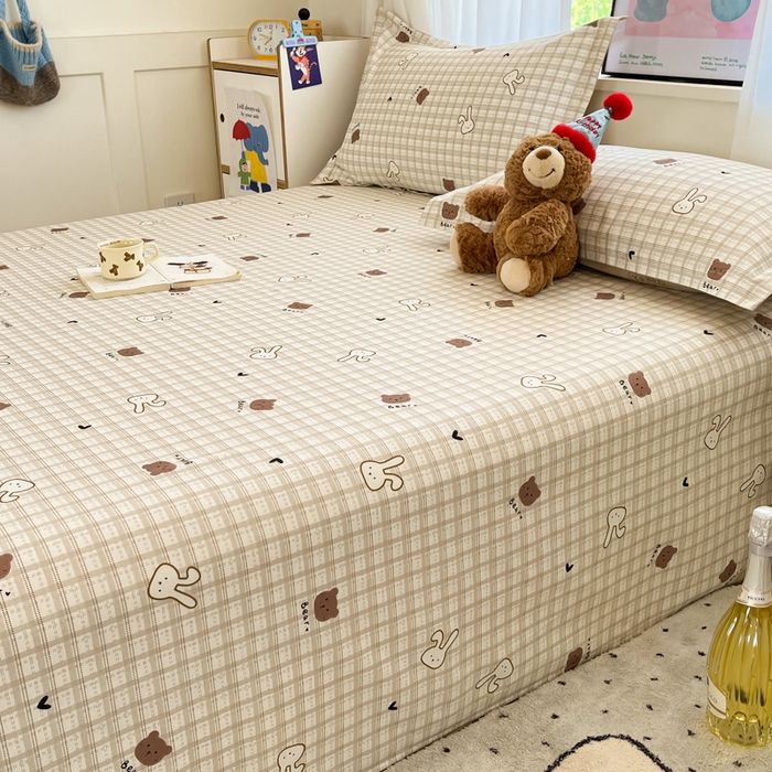 91家纺网 家纺一手货源 找家纺 2025新款全棉印花小清新单品系列-单床单安睡宝